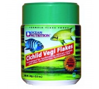 Ocean Nutrition Cichlid Vegi Flake maistas žuvims; 34g, 71g