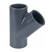 Dyka PVC trišakis 45°; 20mm, 25mm, 32mm, 40mm, 50mm, 63mm